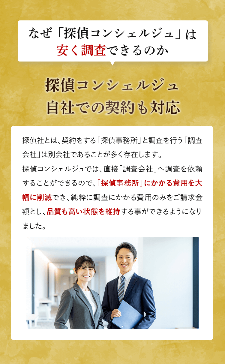 なぜ安く調査できるのか